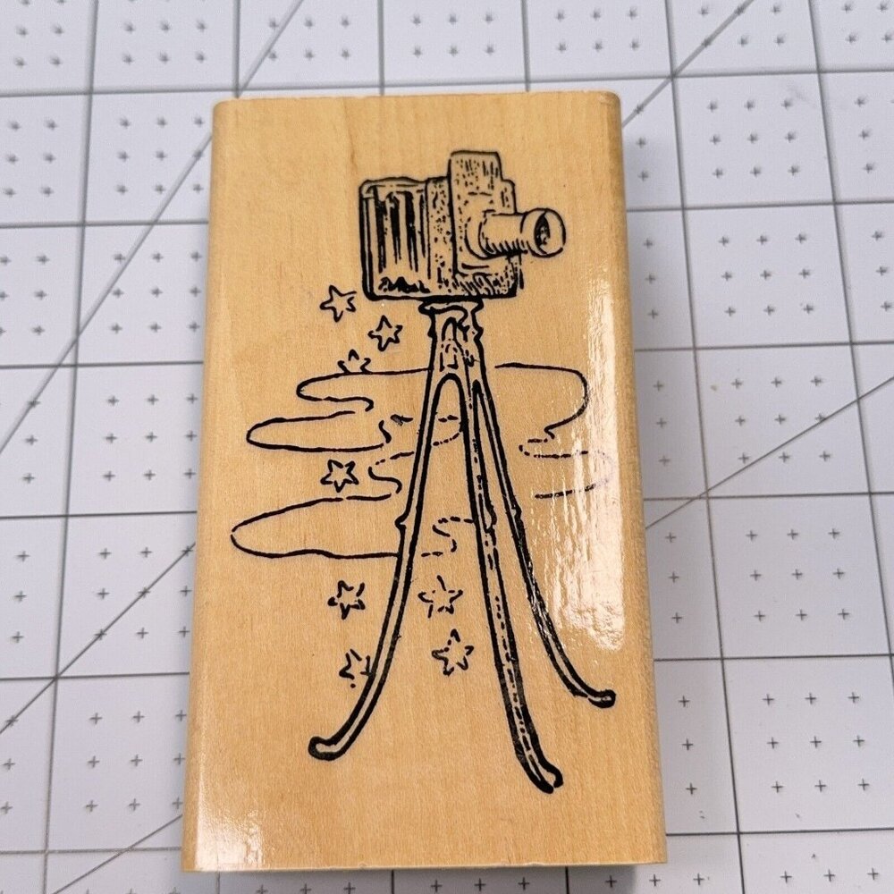 Antique Camera Tripod Rubber Stamp Anitas Vintage Photography Craft Scrapbook